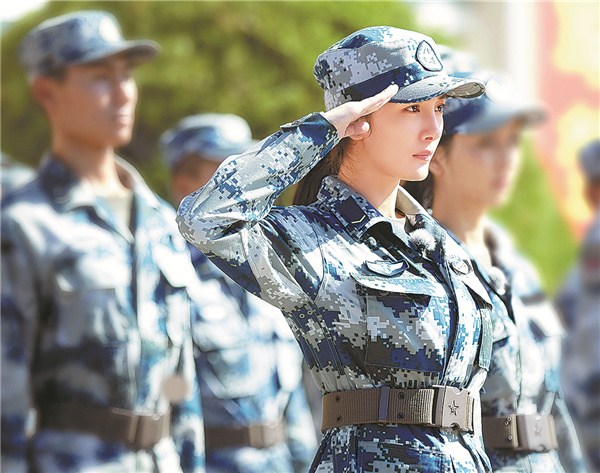 A reality show that puts Yang Mi, a Chinese actress, in military training is made by Hunan TV in cooperation with the PLA's film production arm and the Air Force. (Photo provided to China Daily)