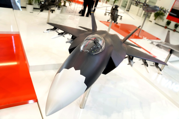 A model of the FC-31 stealth fighter jet. Yuanjian/China Daily