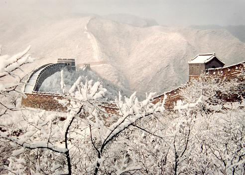 Scenery at the Mutianyu Great Wall in winter