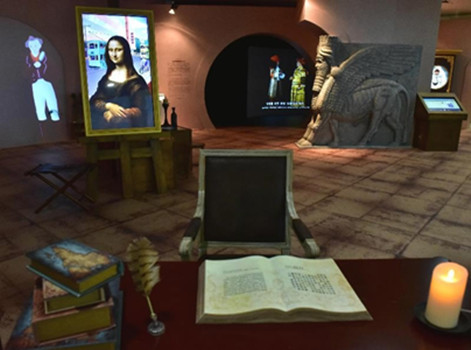 Louvre artwork on display in Hong Kong. (Photo/CGTN) 