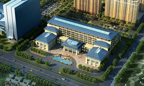 The exterior of Four Points by Sheraton Danzhou (Photo/Courtesy of Four Points by Sheraton Danzhou)