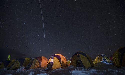 Ski mountaineering at Gangshika in Qinghai