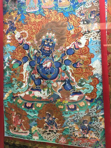 A Tibetan thangka on display at the NAMOC (Photo/Courtesy of Yang Zi)