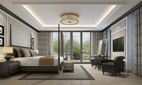 The main bedroom of the villa at The Ritz-Carlton, Haikou (Photo/Courtesy of The Ritz-Carlton, Haikou)