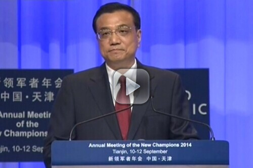 Premier Li addresses opening ceremony of Davos