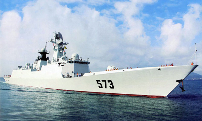 The guided missile frigate Liuzhou