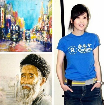 Vivian Chow (Zhou Huimin), is a Hong Kong-based actress and songstress. Despite that she says she's just an amateur, painting for fun, Chow's paintings are professional to some people. Her painting Old Man from Xinjiang won the New Vision Award in an exhibition. [Photo/cri.cn]