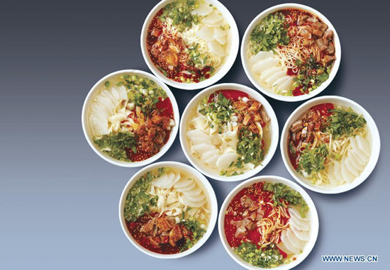 Lanzhou hand-pulled noodles.(Photo/Xinhua)