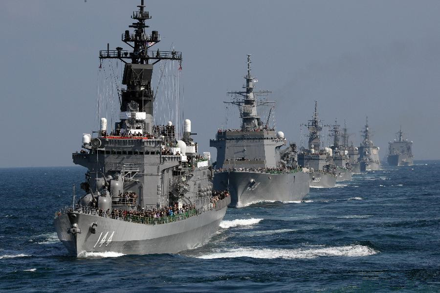 Japan's Maritime Self-Defense Force holds fleet review off Sagami Bay