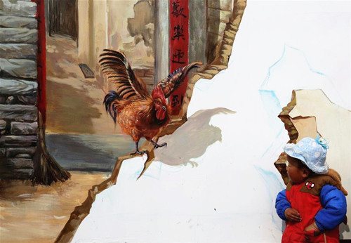 3D paintings displayed in Shandong