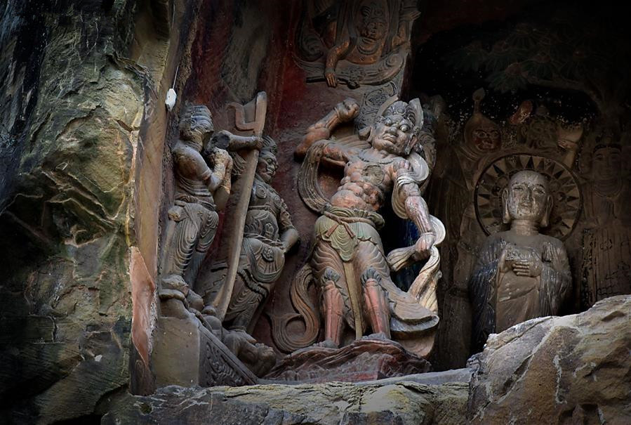 Buddha statues at grottoes across China