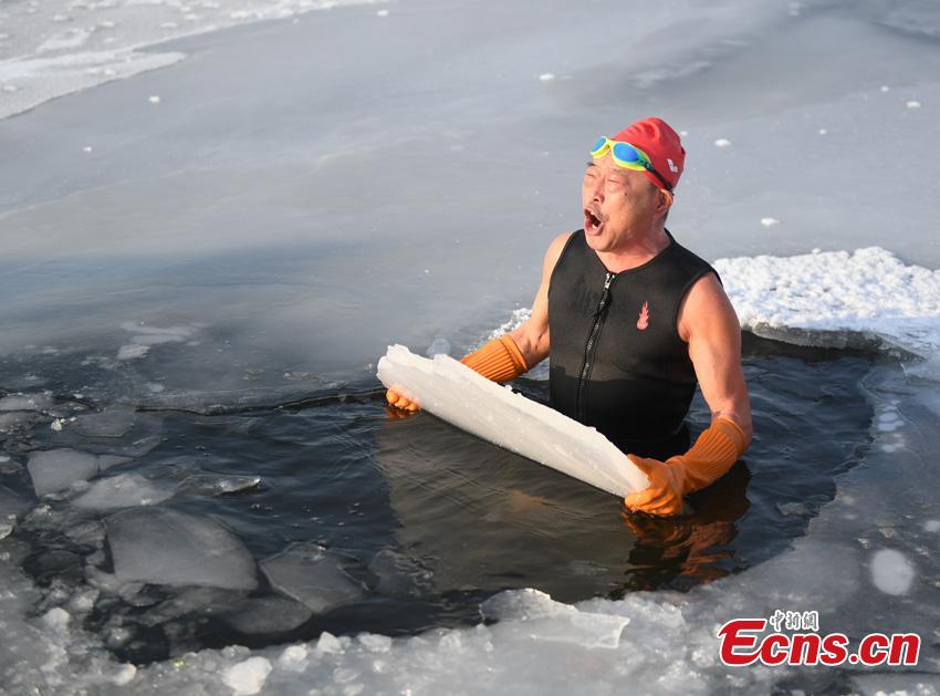 Winter swimmer, 64, a local newsmaker