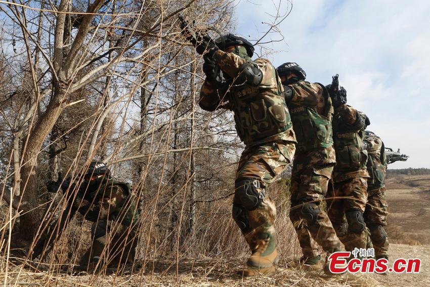 Jilin border soldiers undergo anti-terror training