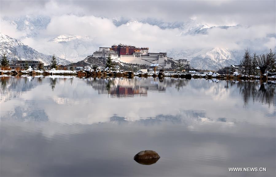 In pics: Scenery of Lhasa after snowfall 