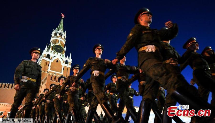 Victory Day military parade rehearsal in Moscow