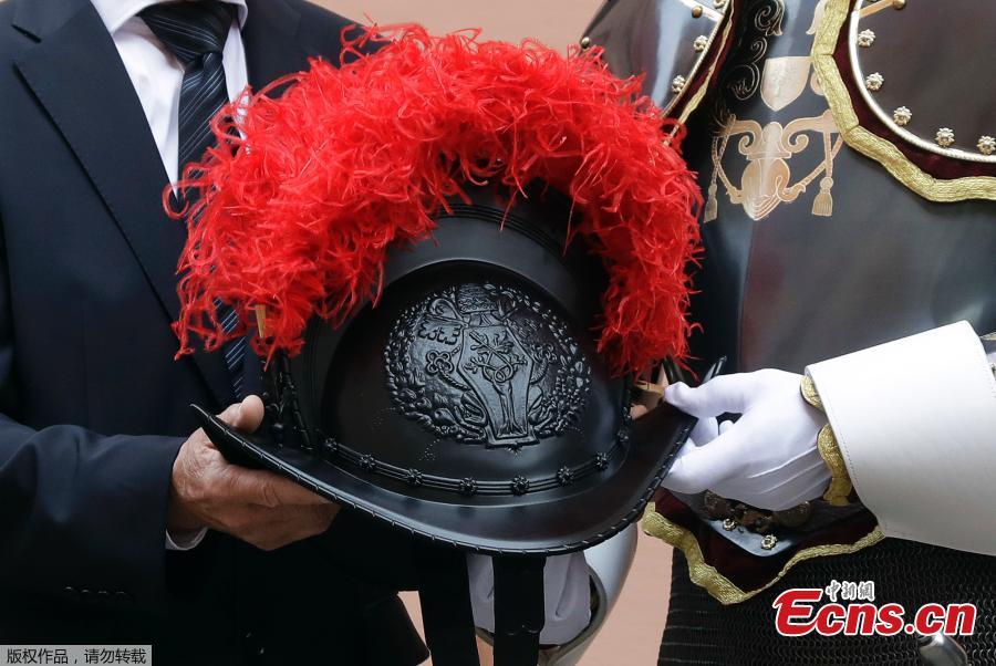 The Swiss Guard unveil new 3D-printed plastic helmets 