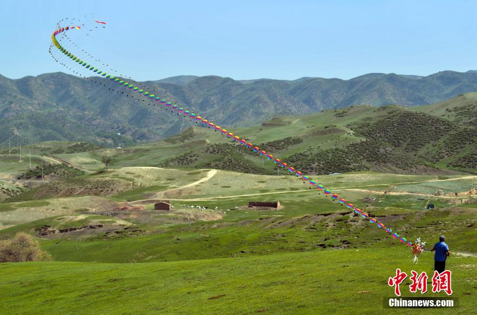 50-meter-long dragon kite catches eyes at Urumqi kite show