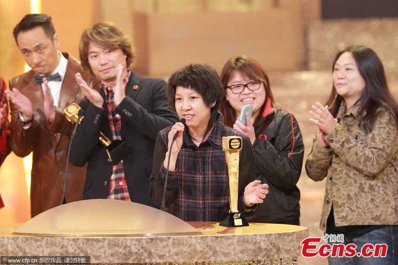 
Triumph in the Skies 2 wins Best Drama at 2013 TVB Anniversary Awards on December 16, 2013. [Photo/CFP]