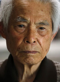 91-year-old former Japanese army medic Masayoshi Matsumoto listens to a question during an interview with Reuters at his daughter's house in Sagamihara, south of Tokyo May 22, 2013. Photo/Agencies]