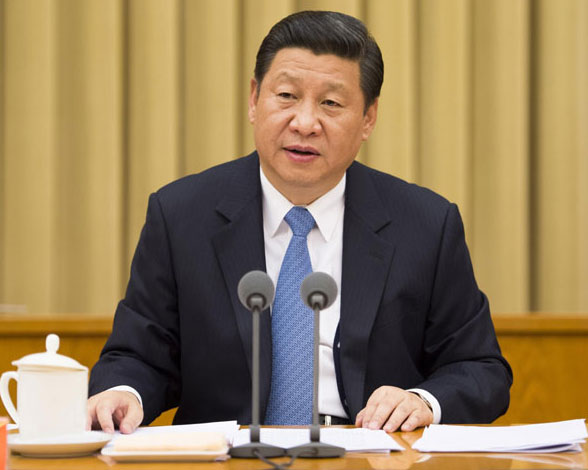 Xi Jinping, general secretary of the Communist Party of China (CPC) Central Committee, Chinese president and chairman of Central Military Commission, speaks during a conference on the diplomatic work on neighboring countries in Beijing, Oct 25, 2013. [Photo/Xinhua] 