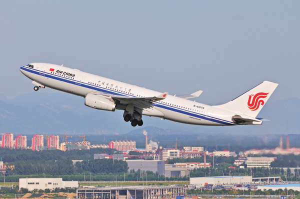 An Air China Airbus A330 takes off from Beijing Capital International Airport. (Photo/Provided to China Daily)