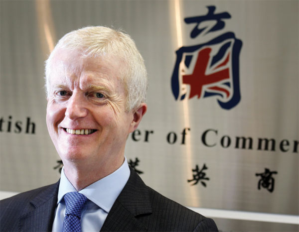 Andrew Seaton, executive director of the British Chamber of Commerce in Hong Kong, said Hong Kong would benefit considerably from new business opportunities arising from closer Sino-British relations following President Xi Jinping’s successful UK visit. (Parker Zheng / China Daily)