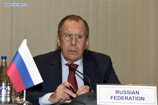 File photo of Russian Foreign Minister Sergey Lavrov. (Photo/Xinhua)