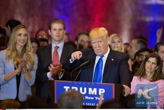 U.S. Republican presidential front-runner Donald Trump. (Xinhua)