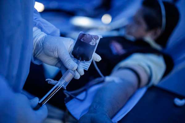 The World Health Organization (WHO) on Monday stressed that voluntary, unpaid blood donations must be increased rapidly in more than half of the world's countries.(Photo/Xinhua)