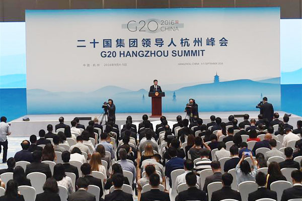 Chinese President Xi Jinping attends a press conference after the 11th summit of the Group of 20 (G20) major economies in Hangzhou, capital of east China's Zhejiang Province, Sept. 5, 2016. (Photo/Xinhua)