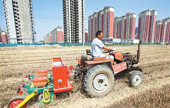 New buildings in Huaxian county, Henan province. Urbanization will play an active role in keeping the country's investment and rowth stable. (Photo provided for China Daily)
