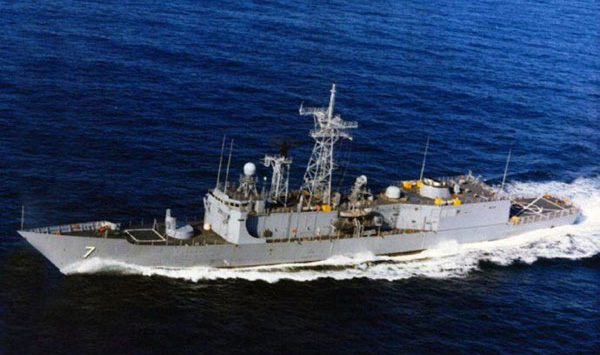 The photo shows an Oliver Hazard Perry class frigate. (File photo)