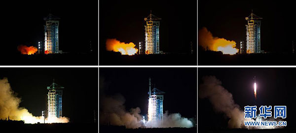 China successfully launched the world's first quantum satellite from the Jiuquan Satellite Launch Center in northwestern Gobi Desert at 1:40 am on Tuesday. Photo/Xinhua