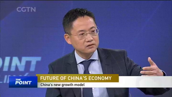 Liang Guoyong speaking on CGTN's The Point. (Photo/CGTN screenshot)