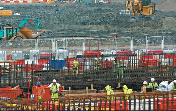 The Hinkley Point C nuclear power project, which Chinese companies invested in, is under construction in western England. (File photo: Han Yan / Xinhua)
