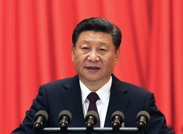 Xi Jinping delivers a report to the 19th CPC National Congress at the Great Hall of the People in Beijing, Oct 18, 2017. (Photo by Xu Jingxing/chinadaily.com.cn)