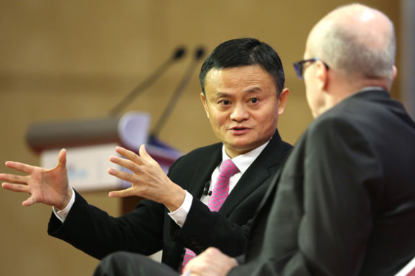 Jack Ma, founder of Alibaba Group Holding Ltd, shares views on globalization and technology in Guangzhou, South China's Guangdong province, Dec 6, 2017. (Photo by Feng Yongbin/China Daily)