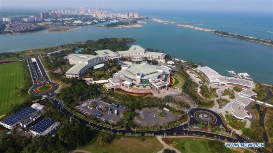 Aerial photo taken on March 22, 2018 shows the permanent site of Boao Forum for Asia (BFA) in Boao Town, south China's Hainan Province. (Photo/Xinhua)