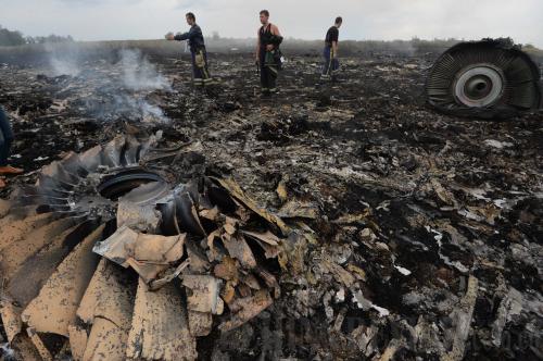 TRAGIC AFTERMATH: Debris scattered across the crash site of the Malaysia Airlines flight MH17 near the city of Shakhtarsk in Ukraine's Donetsk region on July 17 (XINHUA/RIA)