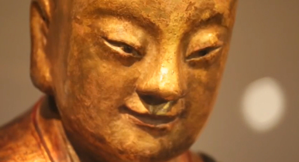 The face of the mummified Buddha. (Photo provided to chinadaily.com.cn)