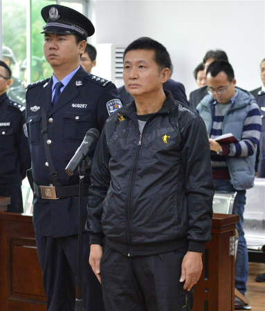 Chen Man, a man who was sentenced to death 21 years ago, listens to his sentence at a court in Haikou, capital of south China's Hainan Province, Feb. 1, 2016. (Photo: Xinhua/Huang Yehua)