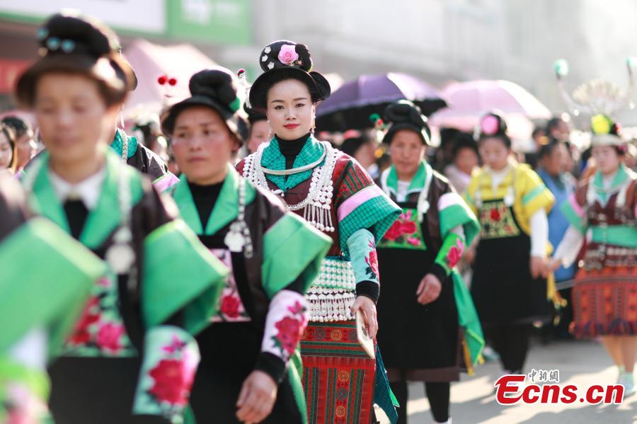 Southwest China's Sisters Festival passes on Miao culture and traditions