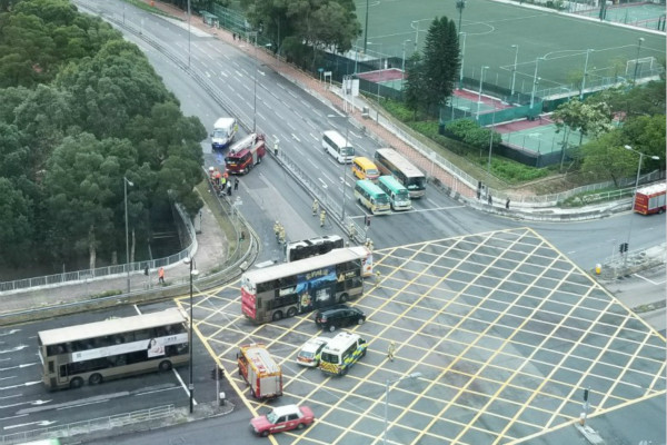 At least 10 injured in car crash in Hong Kong