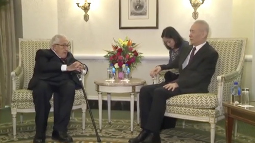 Chinese Vice Premier Liu He meets Kissinger in Washington