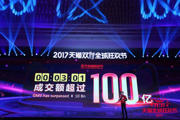 The platform reached the 100-billion-yuan sales mark in 6 minutes and 58 seconds last year. (Photo provided to China Plus)