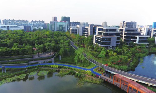 An overview of Hainan Resort Software Community in Haikou, capital of South China's Hainan Province on Thursday. (Photo: Li Xuanmin/GT)