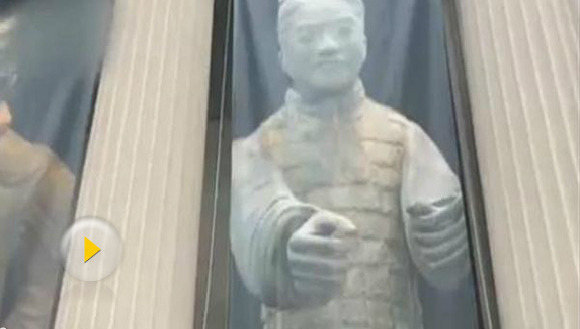 Terracotta Warriors of the First Emperor is exhibited at the Franklin Institute in Philadelphia. (Photo/Video screenshot)