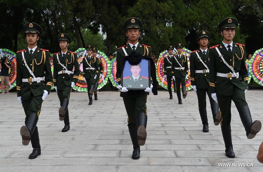 funeral for chinese guard killed in somalia(3/3)