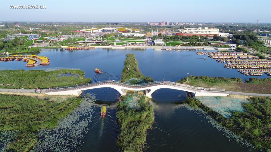 Scenery of Hengshui Lake nature reserve wetland park in N China(5/6)