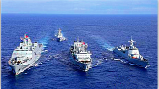 PLA Navy S China Sea Fleet holds peaceful path training in seas